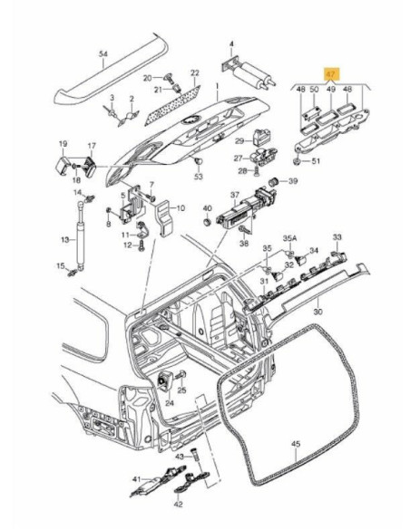 VW Passat 05-10 numura apgaismes remkomplekts 1T0827574L, 1T0827634A